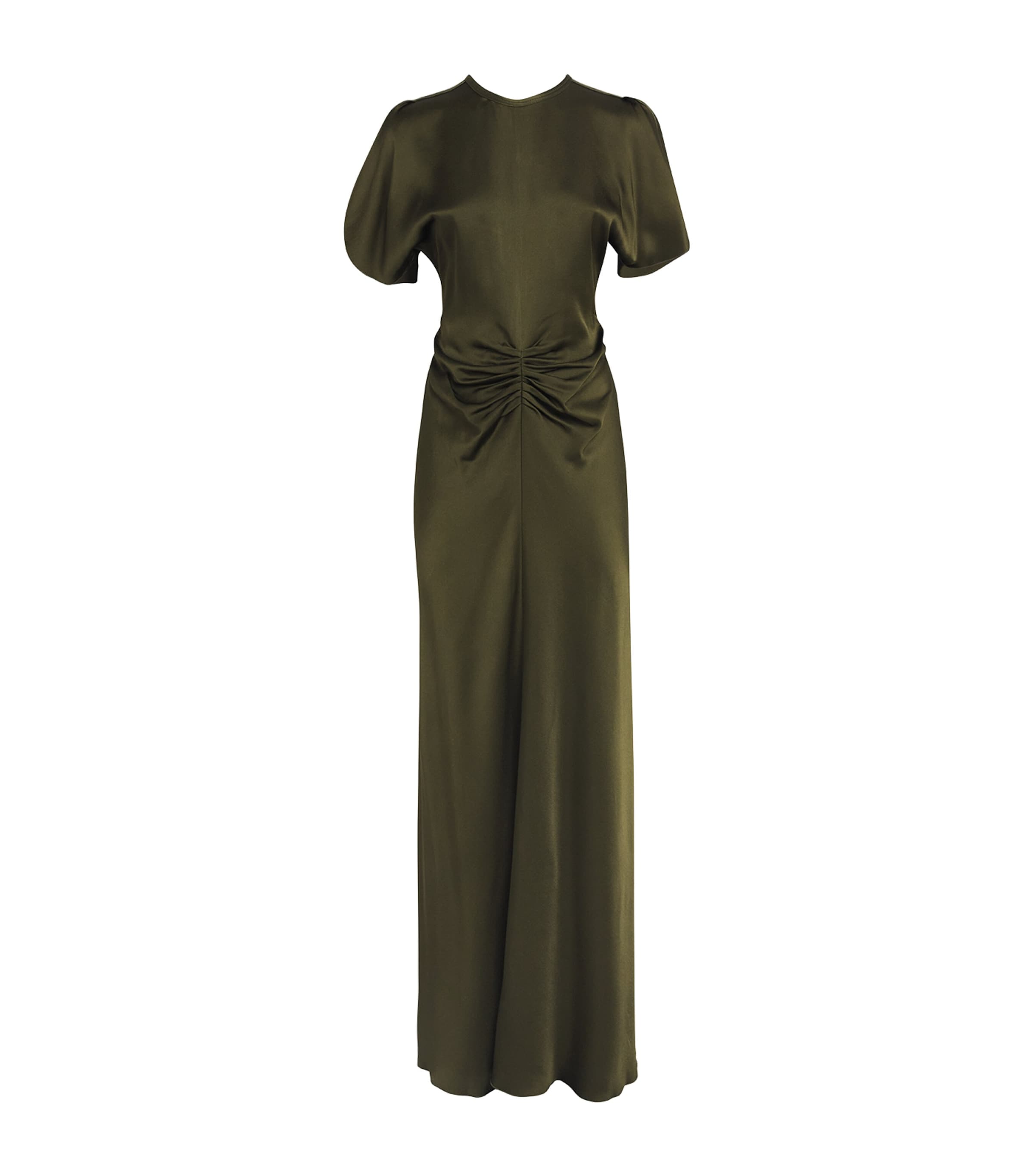 Victoria Beckham Womens Satin Isabella Gown Green