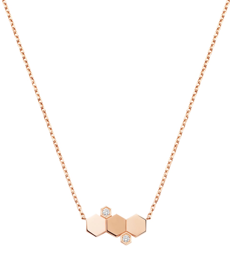 Rose Gold and Diamond Bee de Chaumet Pendant Necklace