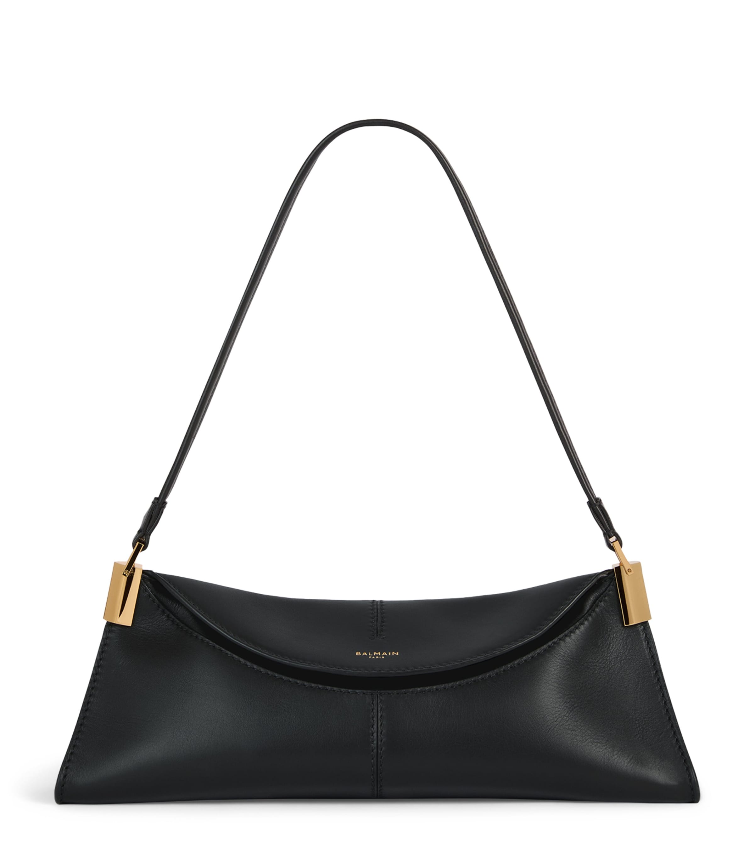 Balmain Small Leather 64-83 Shoulder Bag Noir