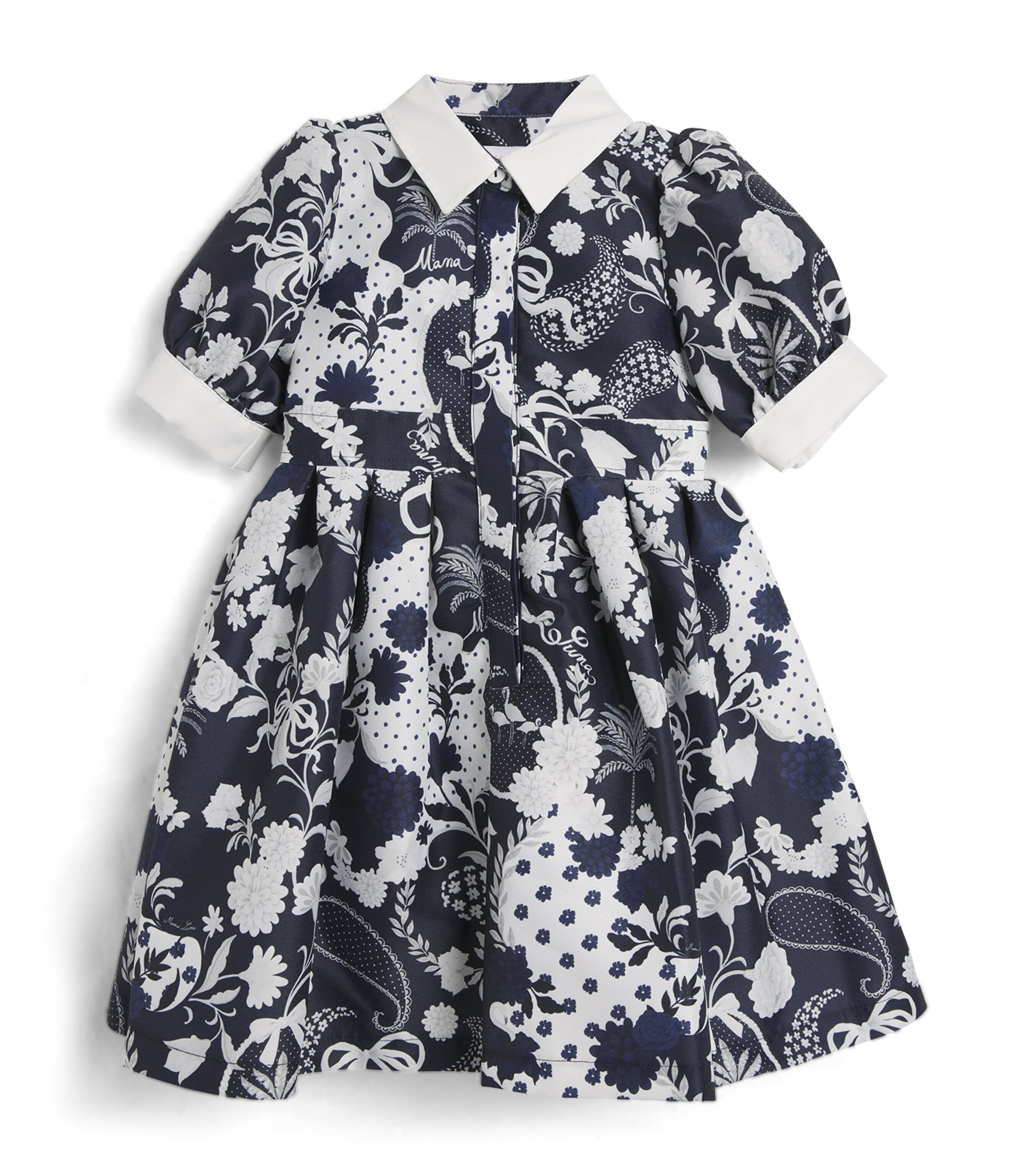 Mama Luma Floral Dress (3-12 Years) Navy