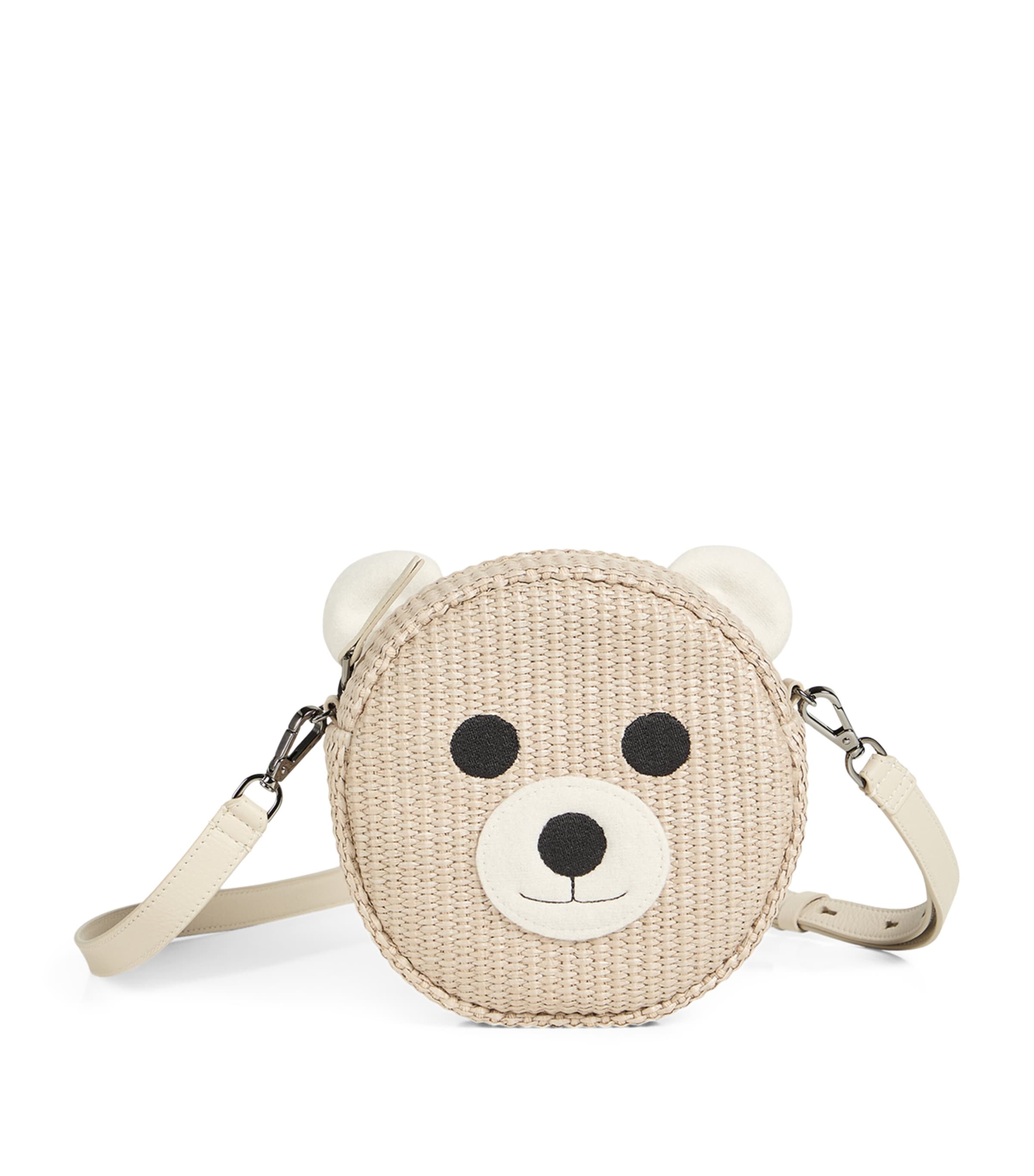Raffia Bear Cross-Body Bag
