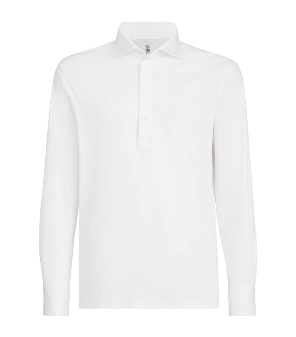 Brunello Cucinelli Mens Cotton Jersey Polo Shirt