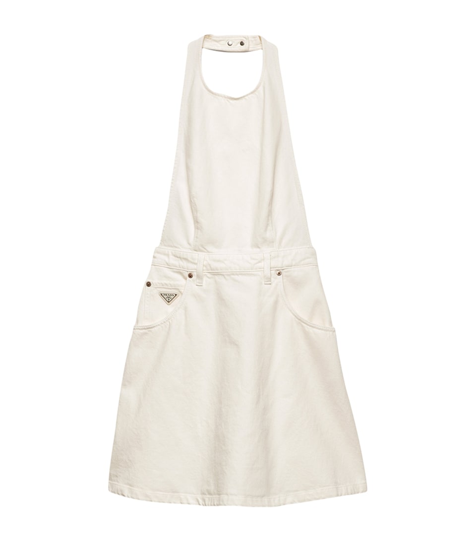 Denim Halterneck Mini Dress