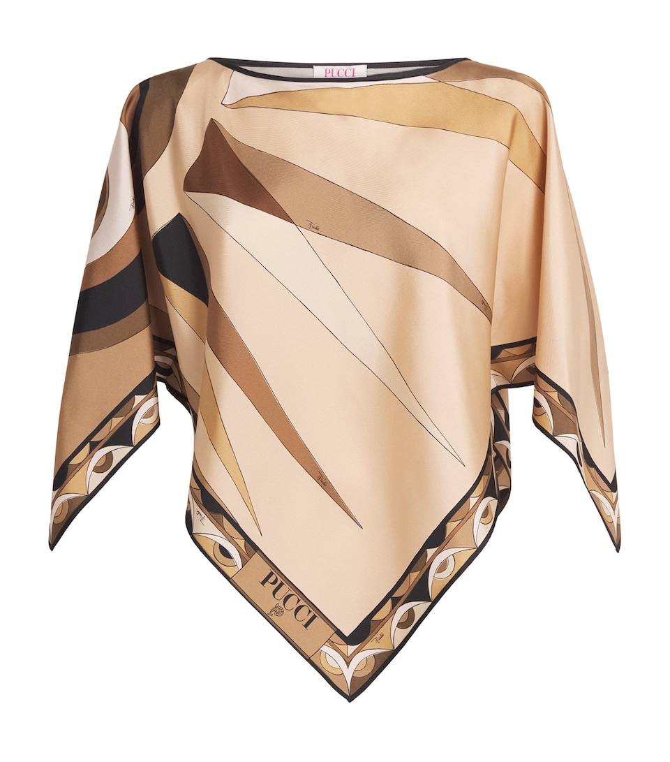 Silk Hawaii Print Blouse