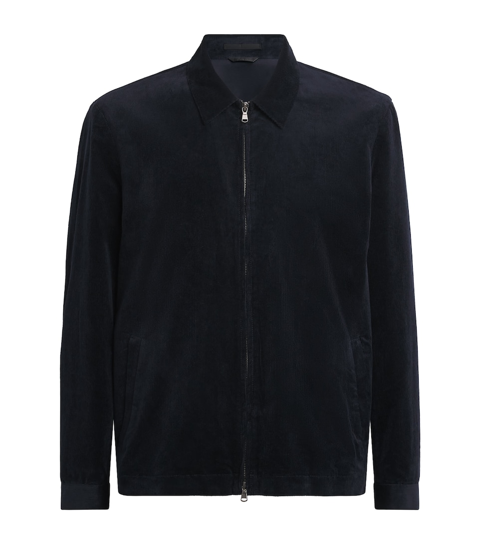 Sunspel Mens Corduroy Harrington Jacket Navy
