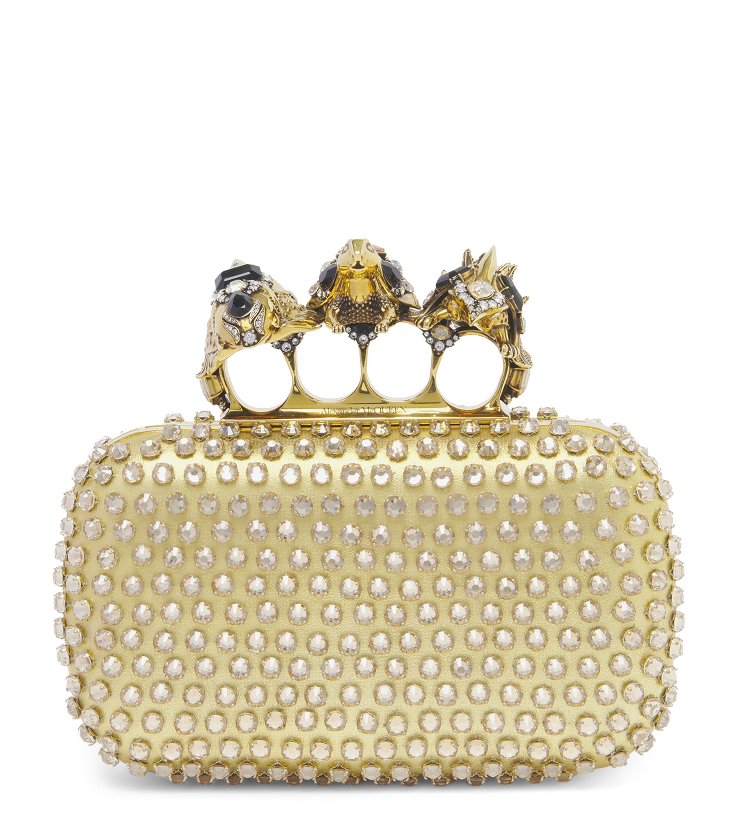 Crystal Bosch Knuckle Clutch Bag