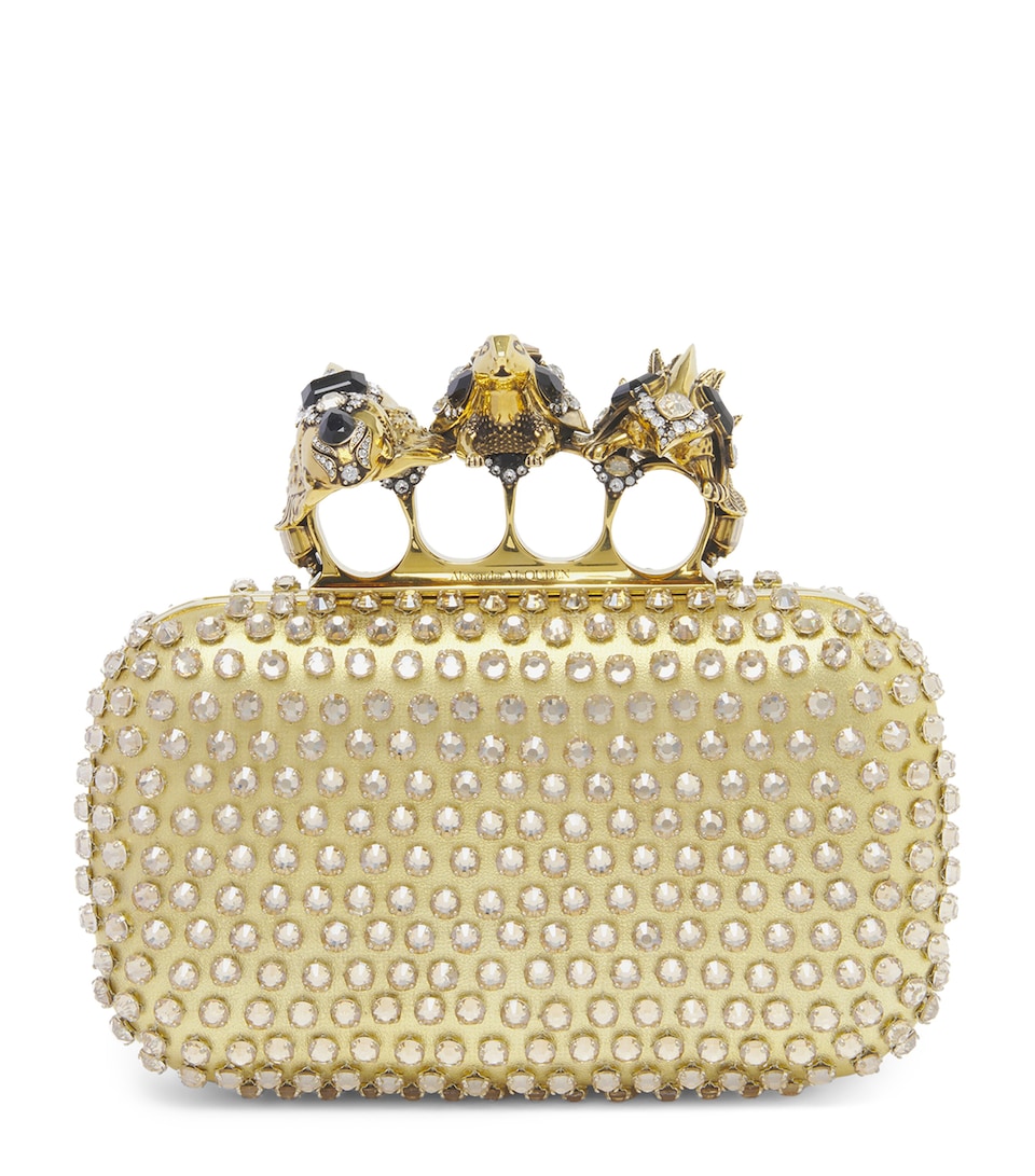 Crystal Bosch Knuckle Clutch Bag