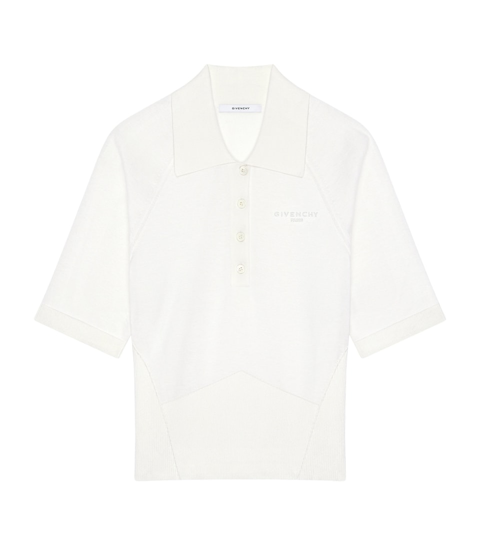 Givenchy Womens Cotton-Silk Polo Shirt