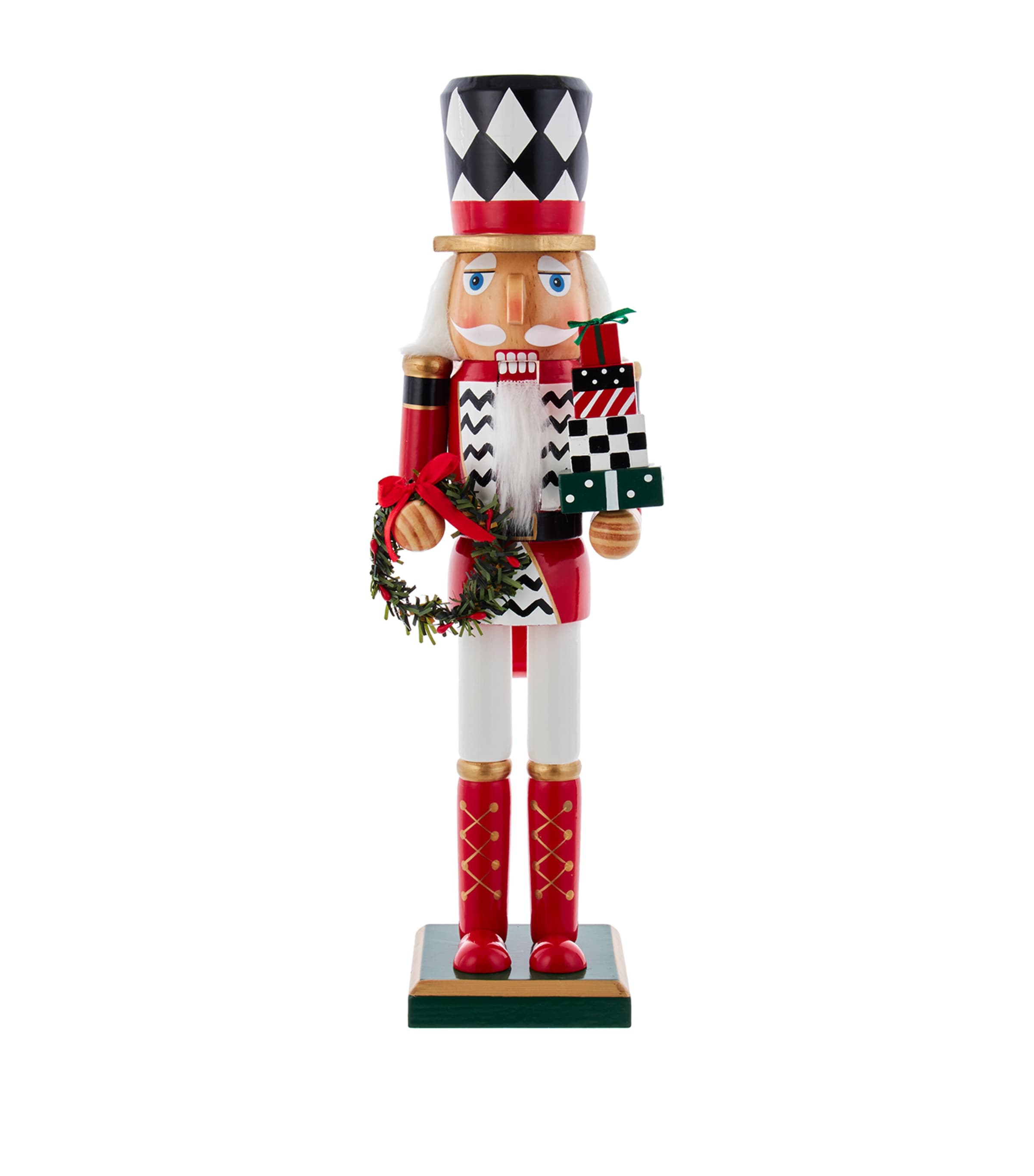 Kurt.S.Adler Nutcracker With Wreath Figurine Ornament