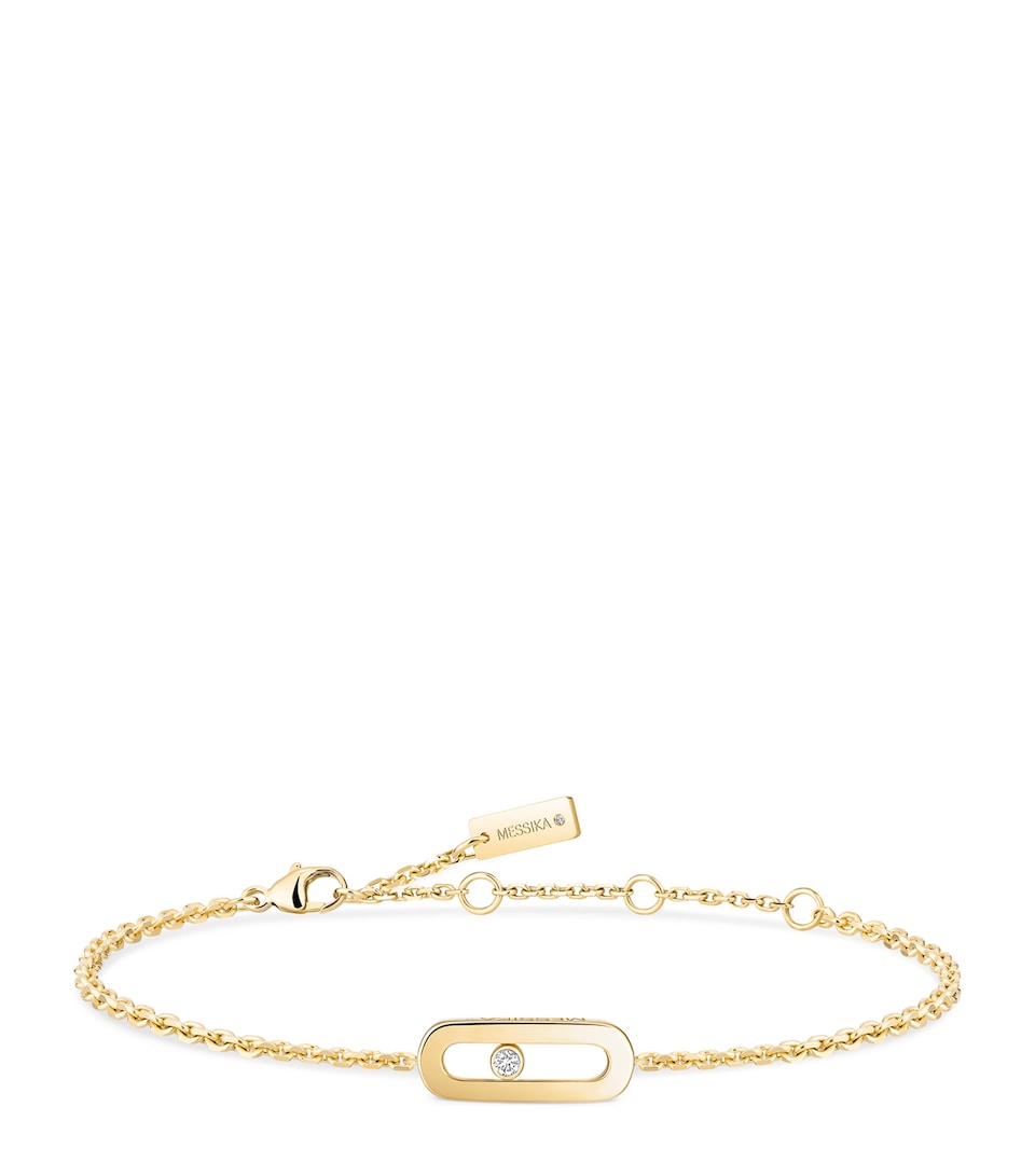 Messika Move Uno Yellow Gold and Diamond Chain Bracelet (0.02ct) Yellow Gold
