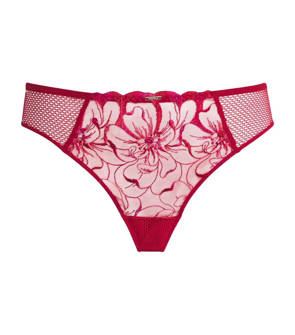 Embroidered Fleurs Tanga