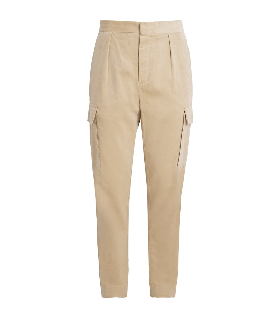 Cotton-Blend Corduroy Cargo Trousers