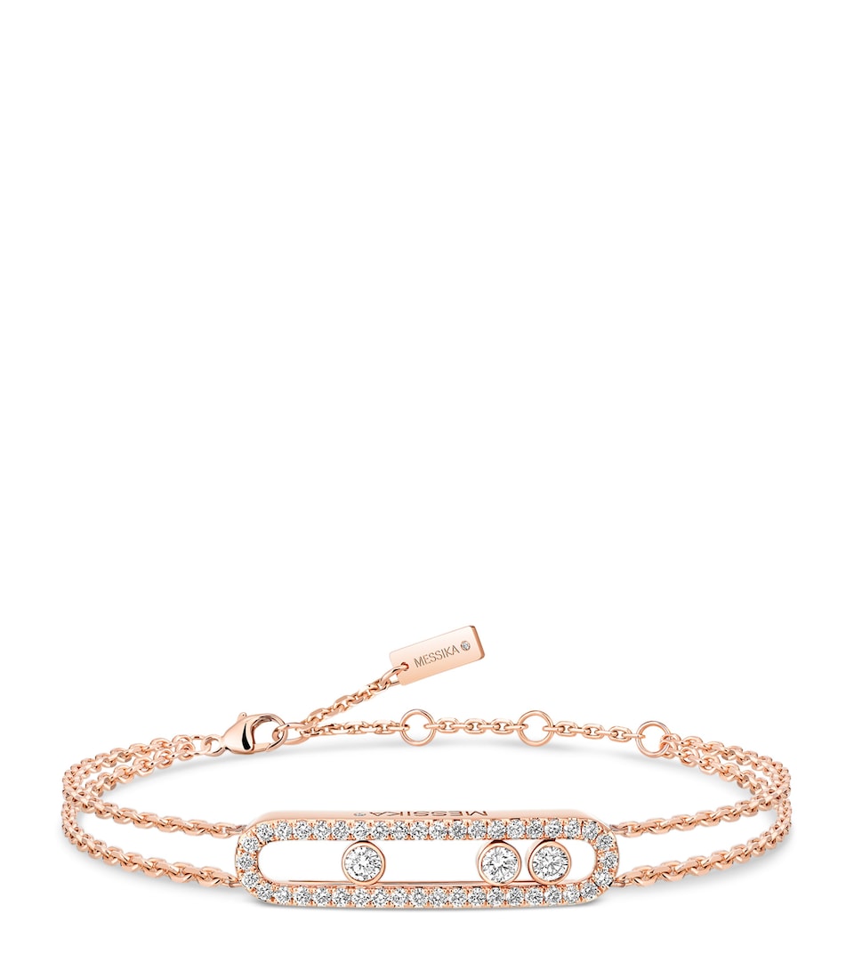 Messika Move Classique Rose Gold and Diamond Pavé Bracelet (0.65ct) Pink Gold
