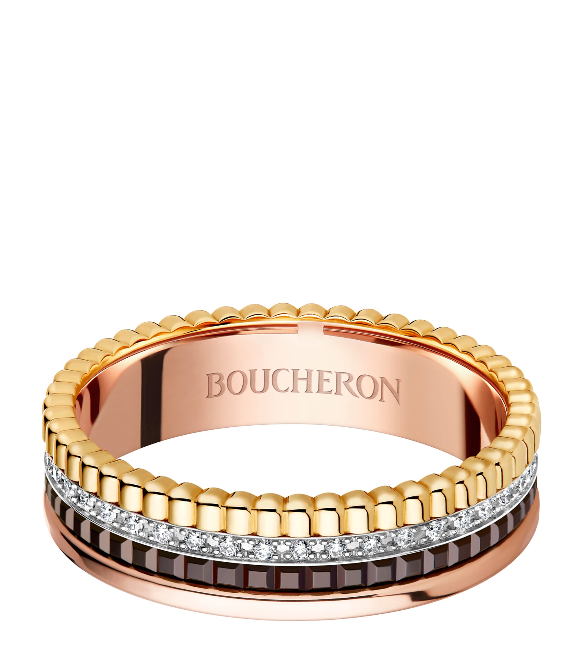 Boucheron Extra Small Mixed Gold Quatre Classique Ring Yellow Gold