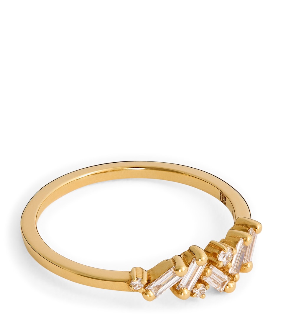 Yellow Gold and Diamond Frenzy Ring (Size 6.5)