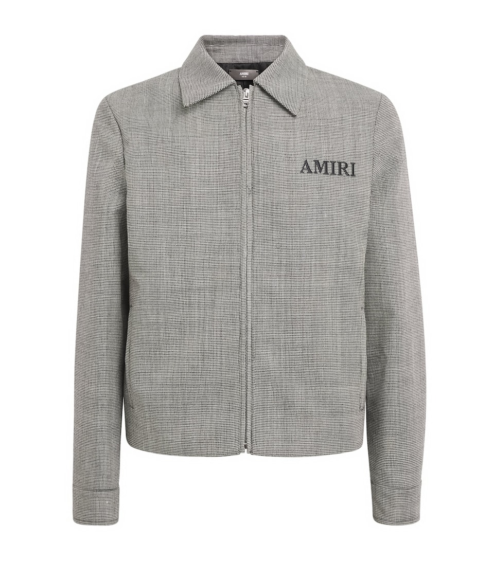 AMIRI Mens Houndstooth Jacket Black
