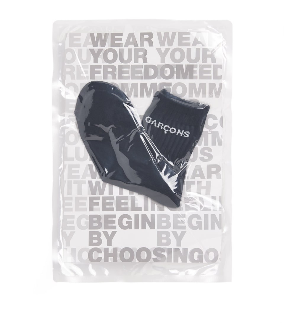 Cotton-Blend Logo Socks