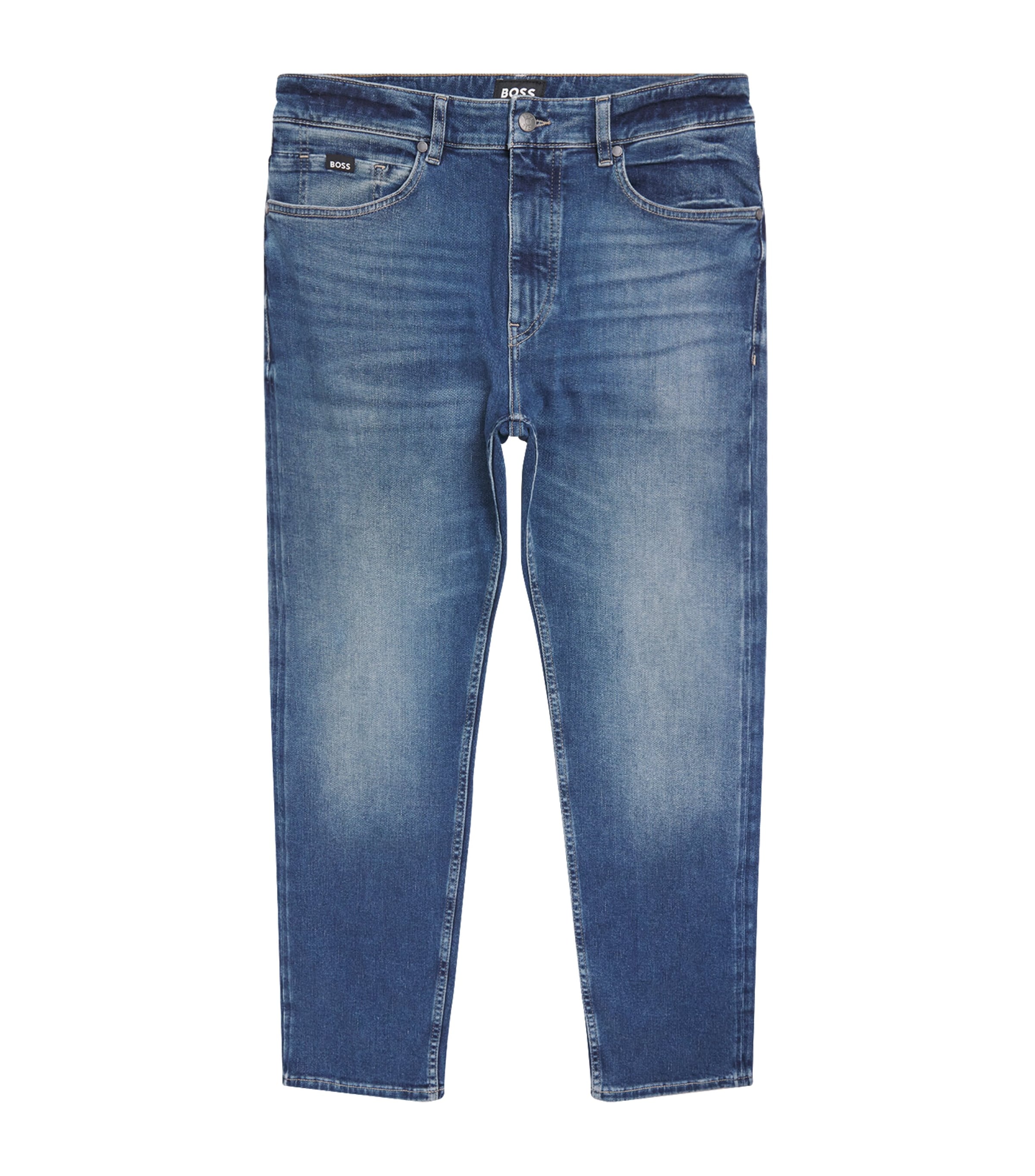 BOSS Mens Stretch-Denim Slim Jeans Medium Blue