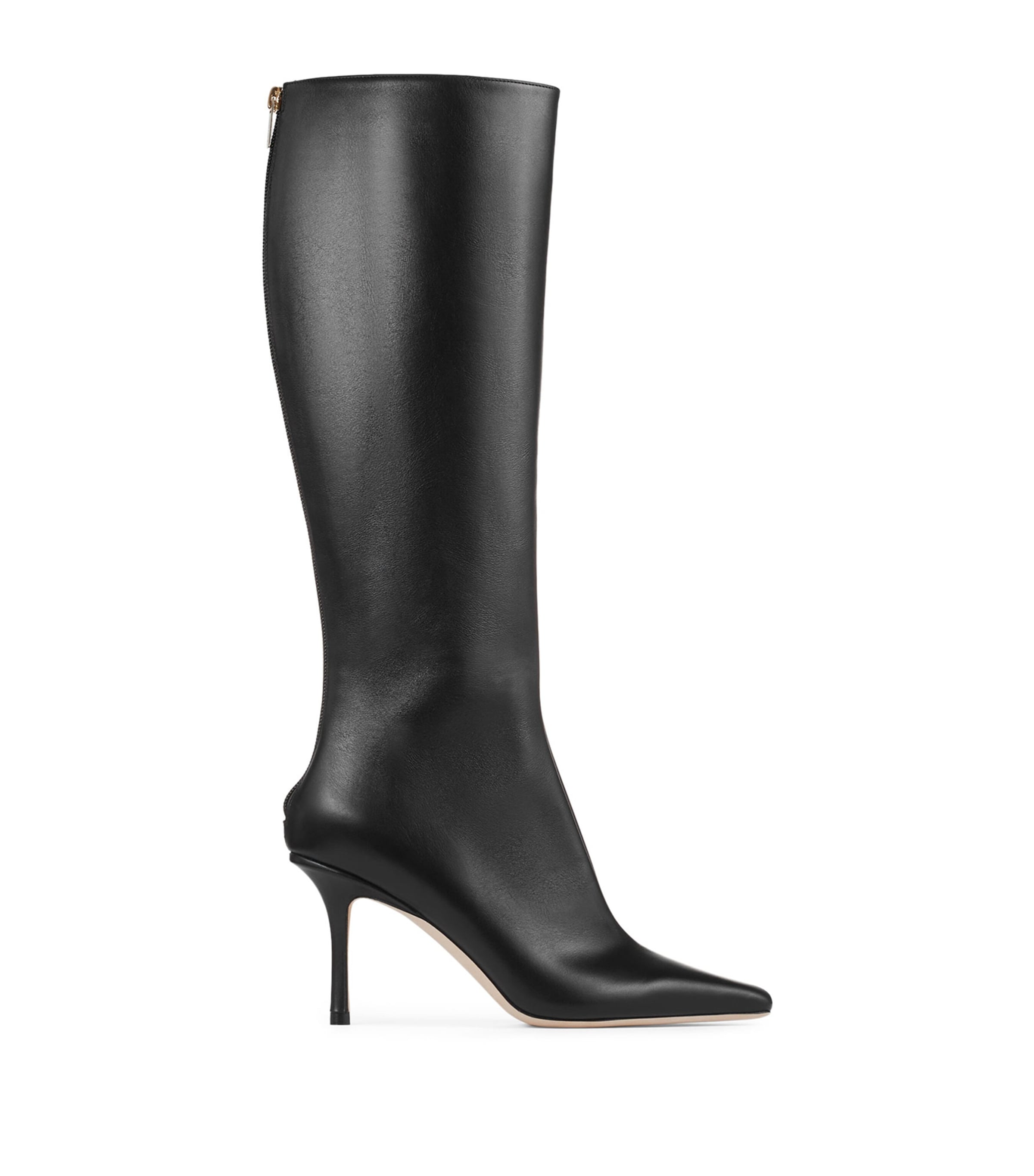 Agathe 85 Leather Knee-High Boots