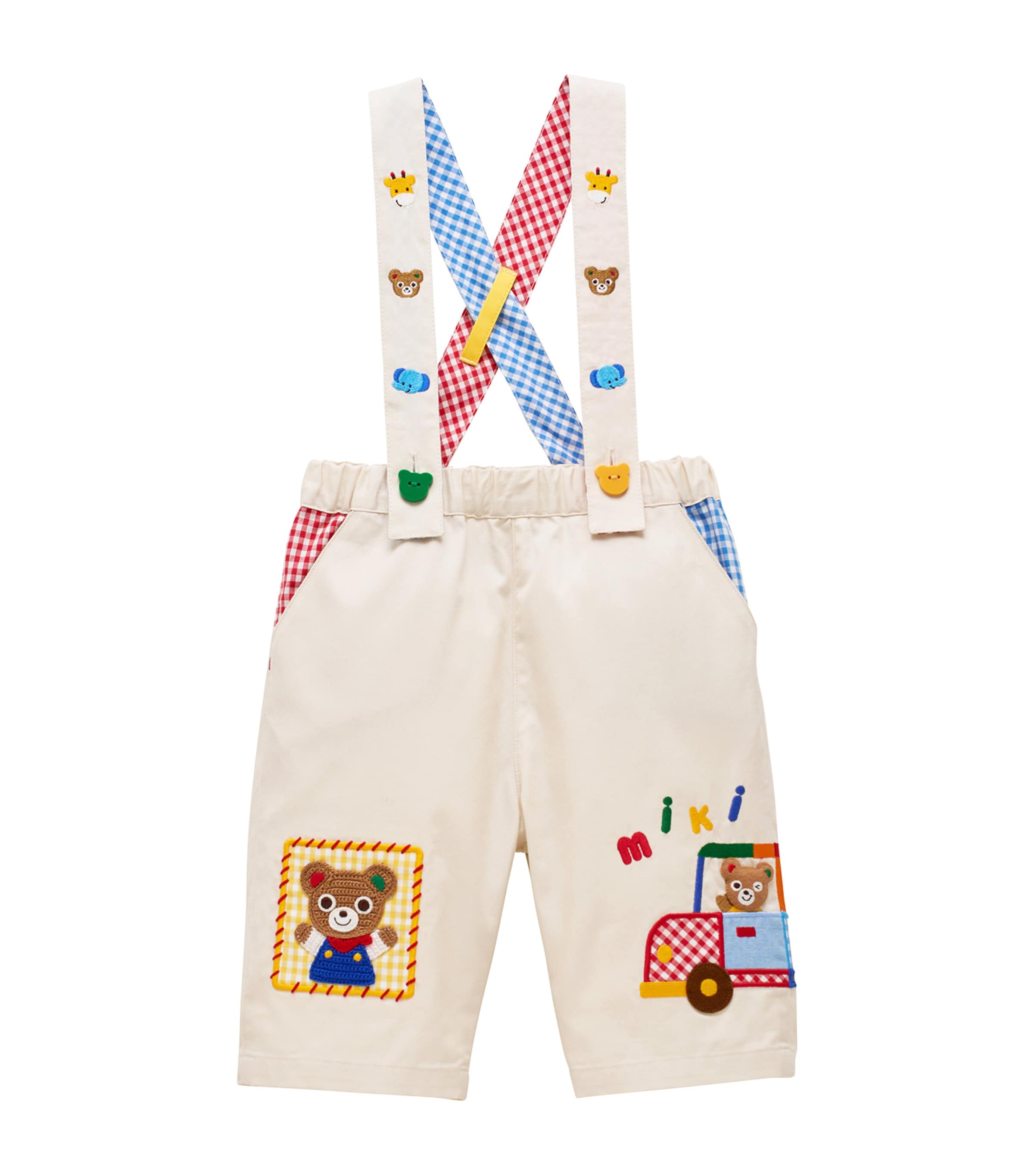 Miki House Cotton Pucchi Suspender Shorts (2-4 Years)