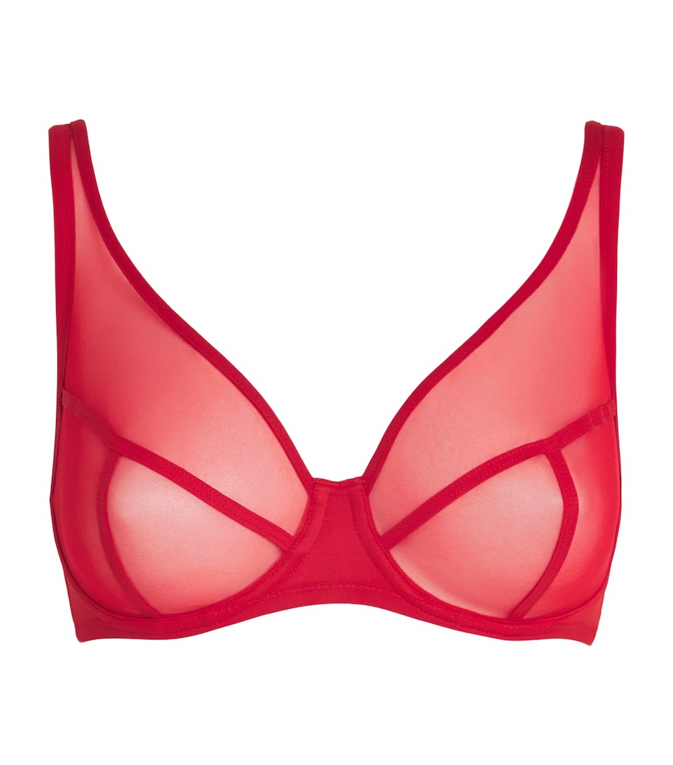 Maison Lejaby Womens Nufit Panelled Bra Passion Red