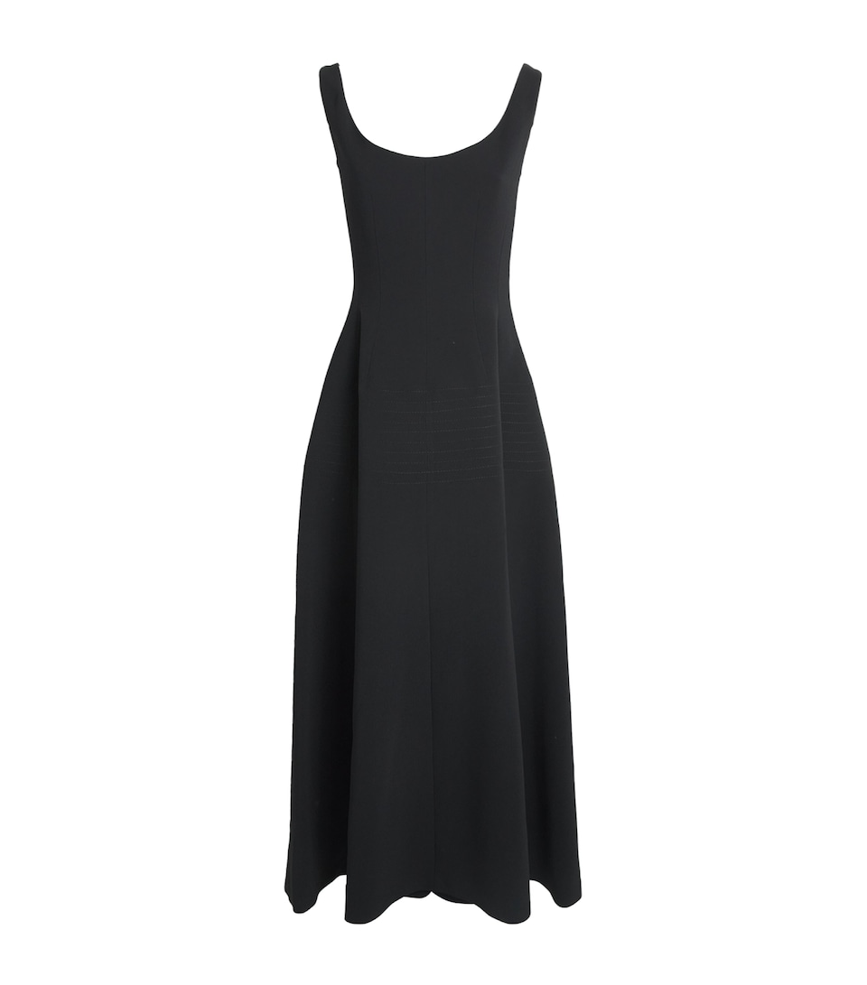 FFORME Womens Alodia Bateau-Neck Midi Dress Black