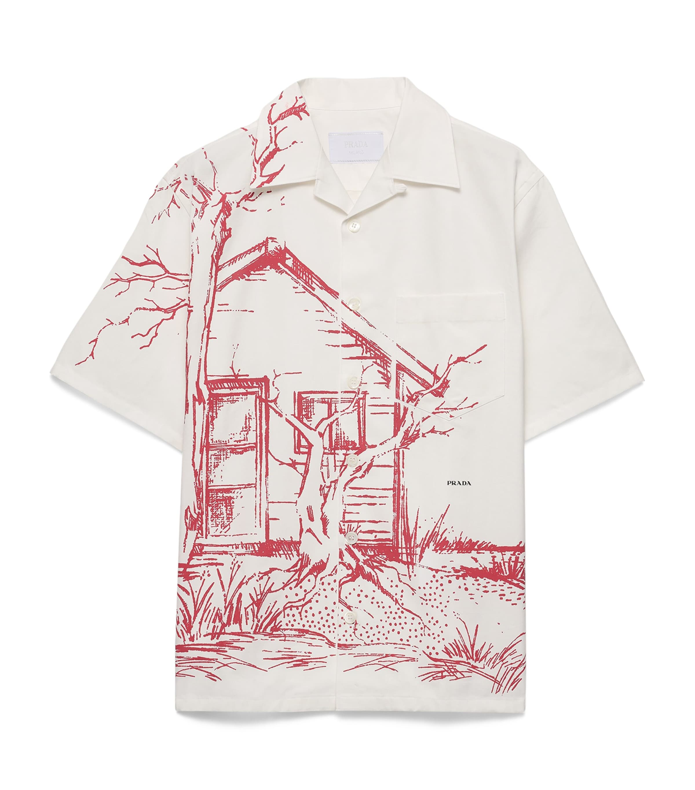 Cotton Printed Bowling Shirt