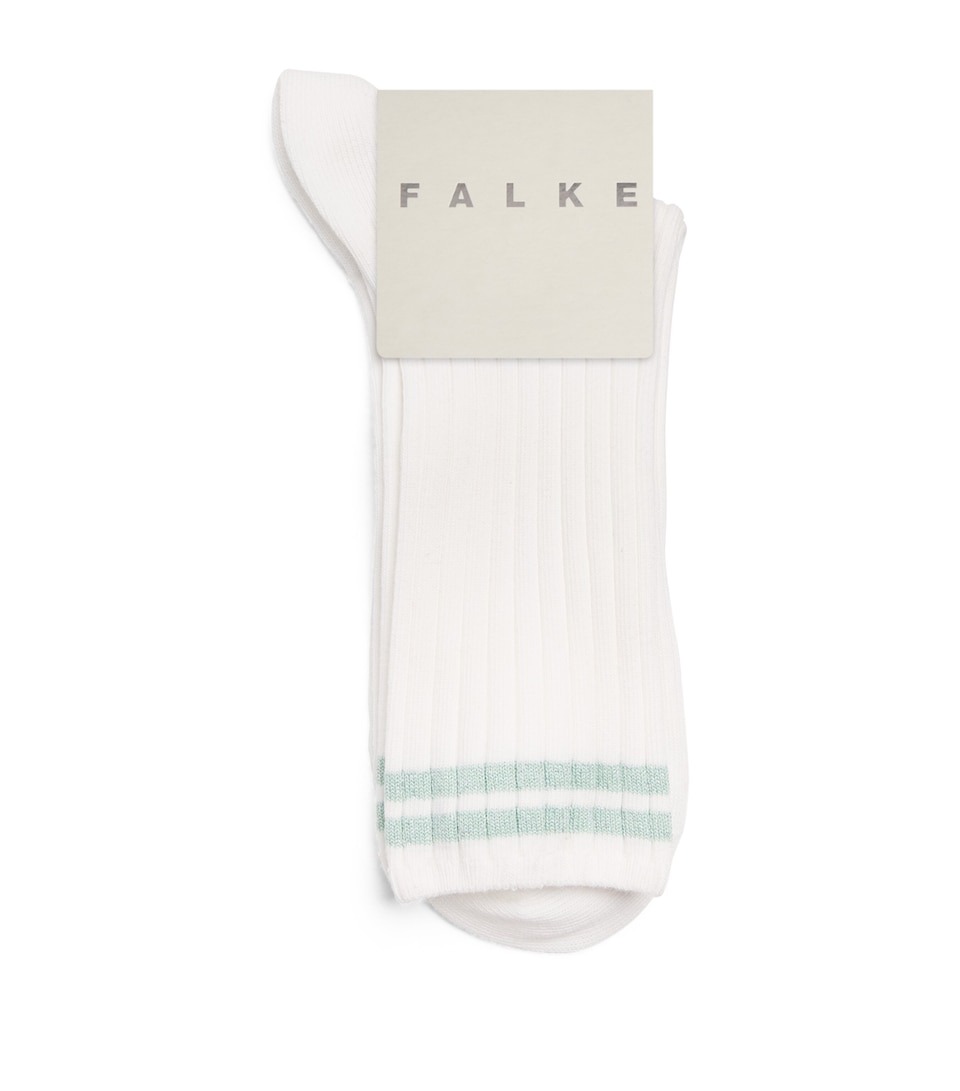 Falke Womens Cotton-Blend Play Me Socks White