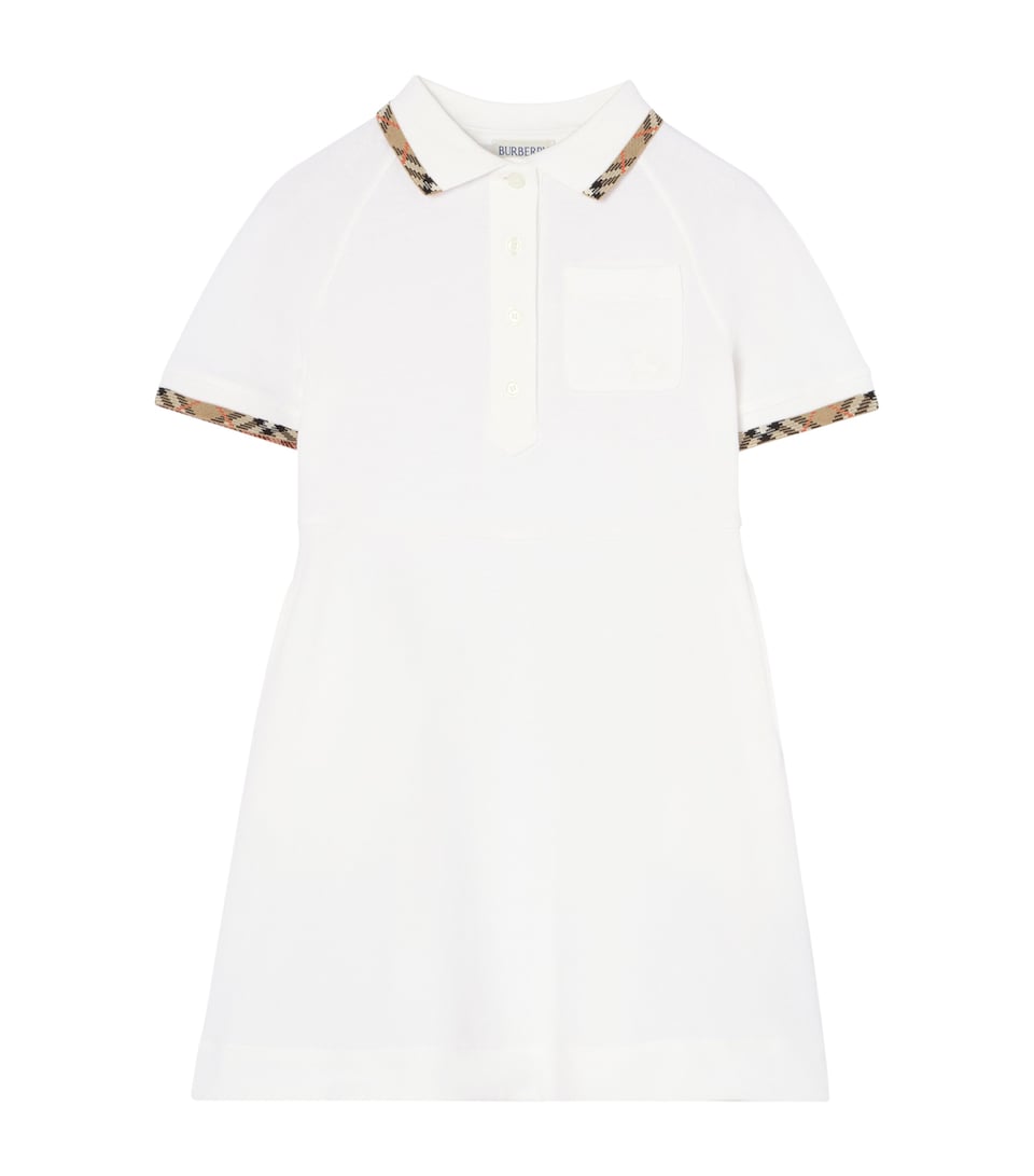 Burberry Kids Cotton Polo Shirt Dress (4-12 Years) White