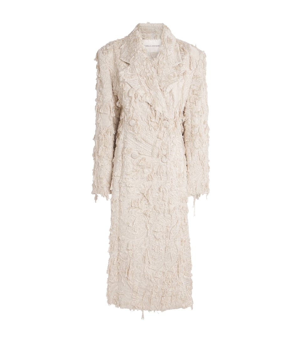CAMILLA AND MARC Womens Double-Breasted Tundra Coat Stone