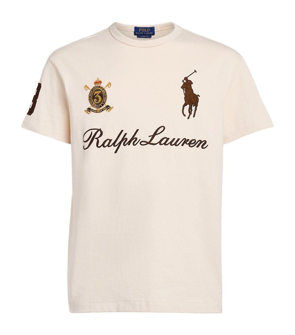 Polo Ralph Lauren Mens Cotton Crest T-Shirt Guide Cream