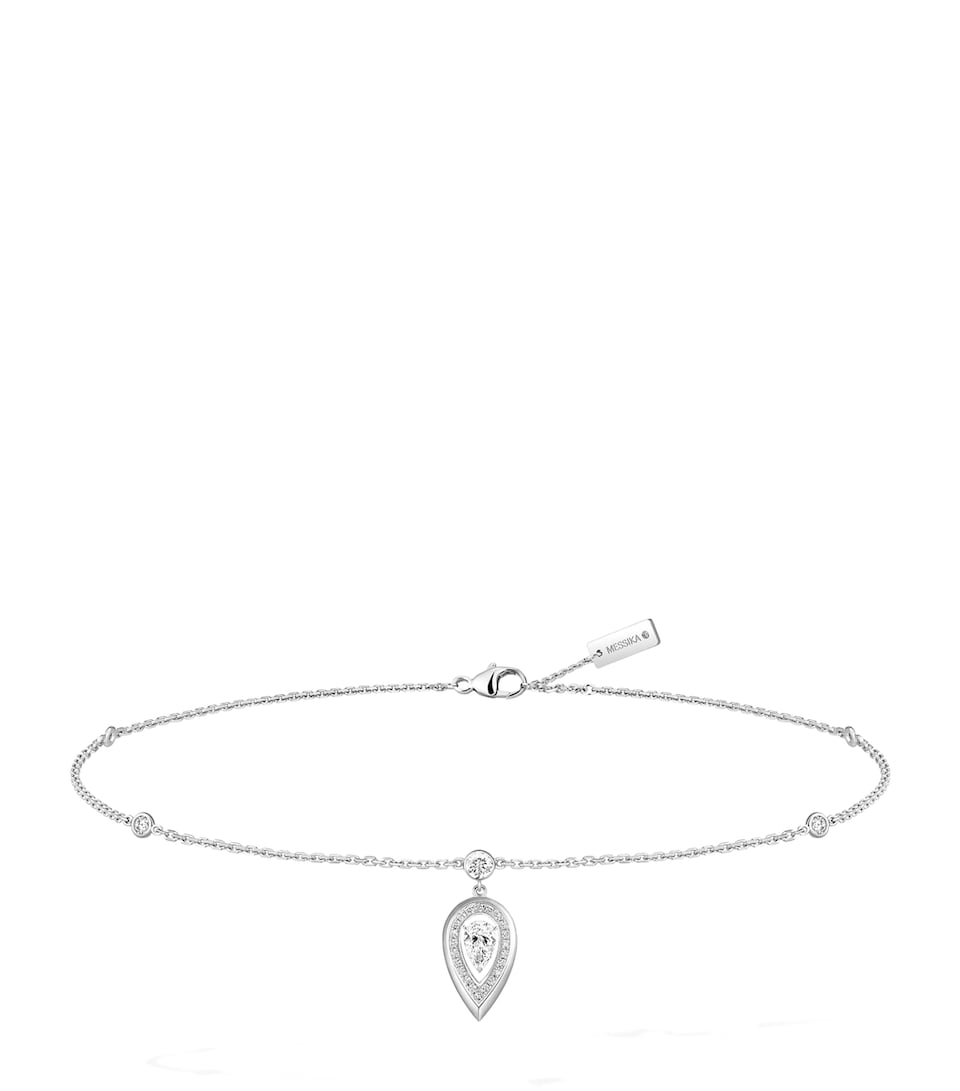Messika Fiery White Gold and Diamond Ankle Bracelet (0.26ct) White Gold