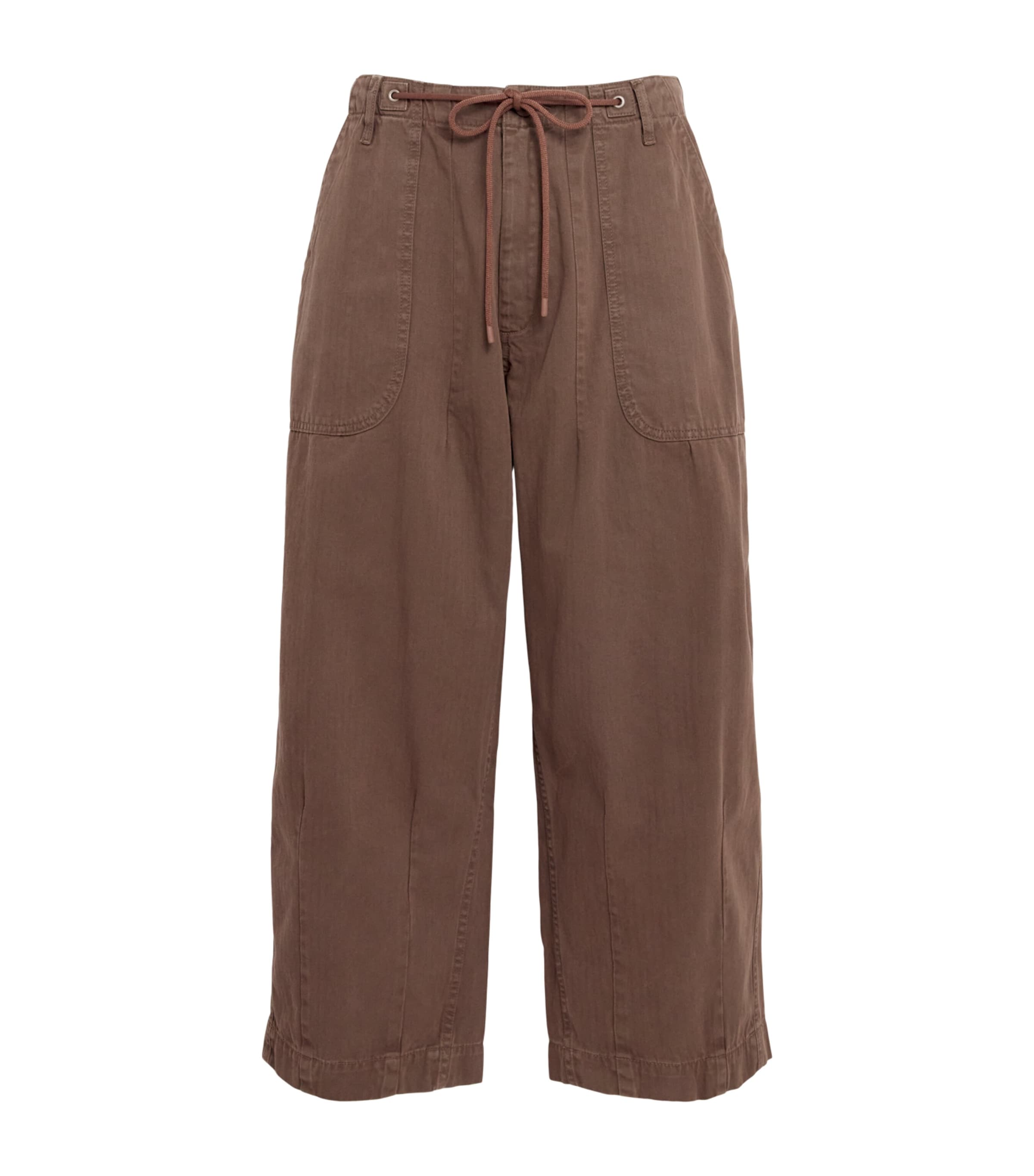 Cotton Herringbone Parachute Trousers