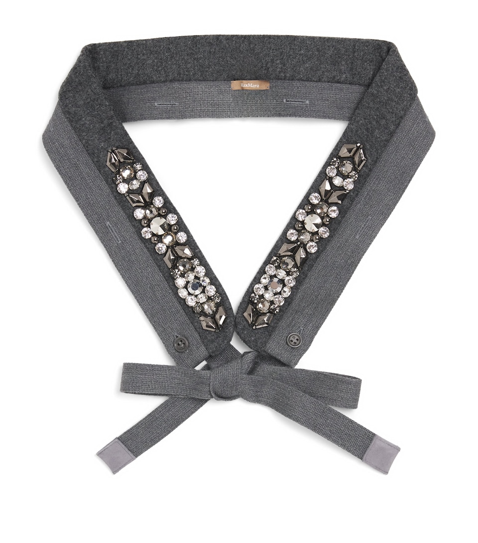 Wool Embellished Hood Cuff