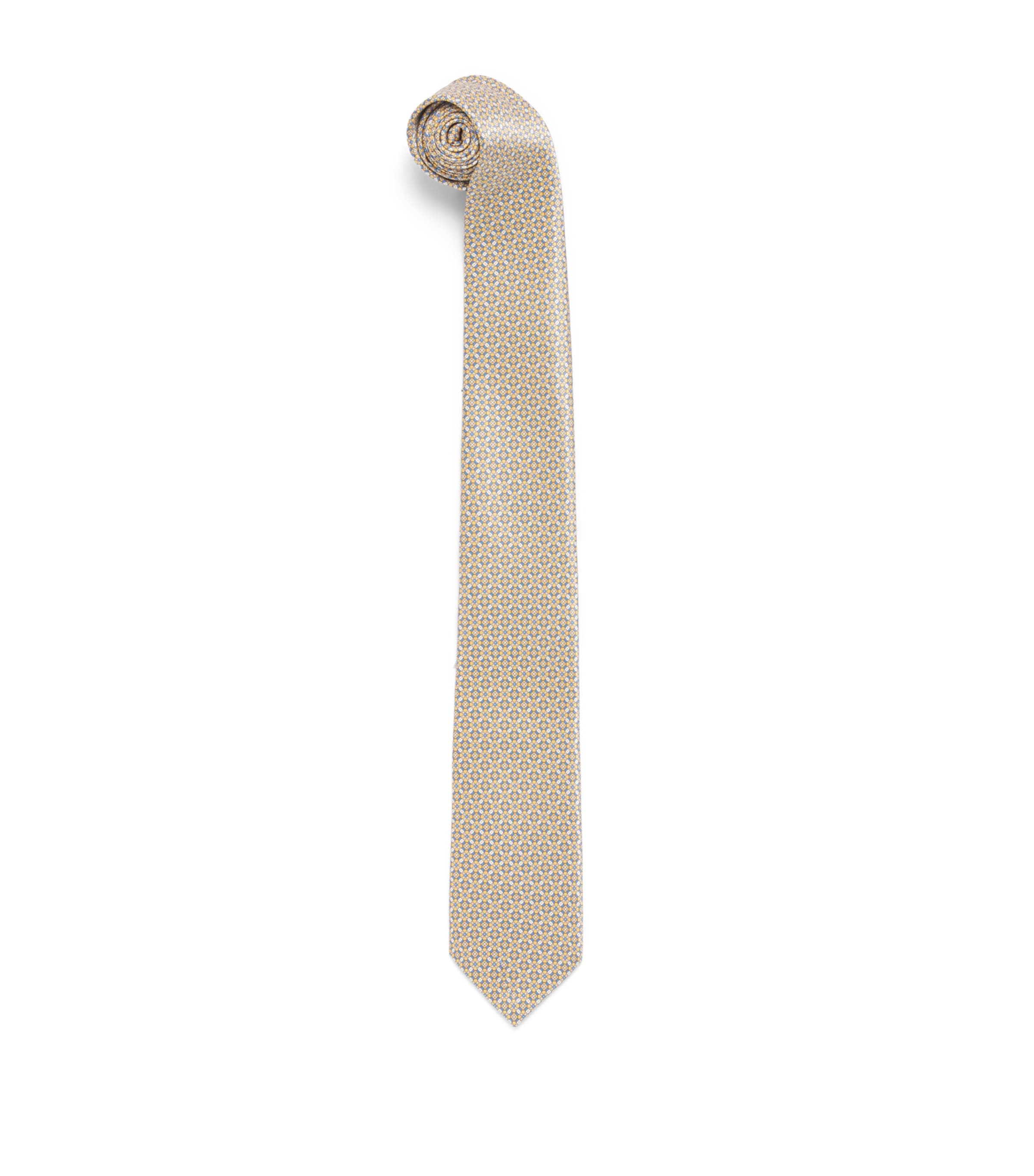 Stefano Ricci Kids Silk Printed Tie Blue