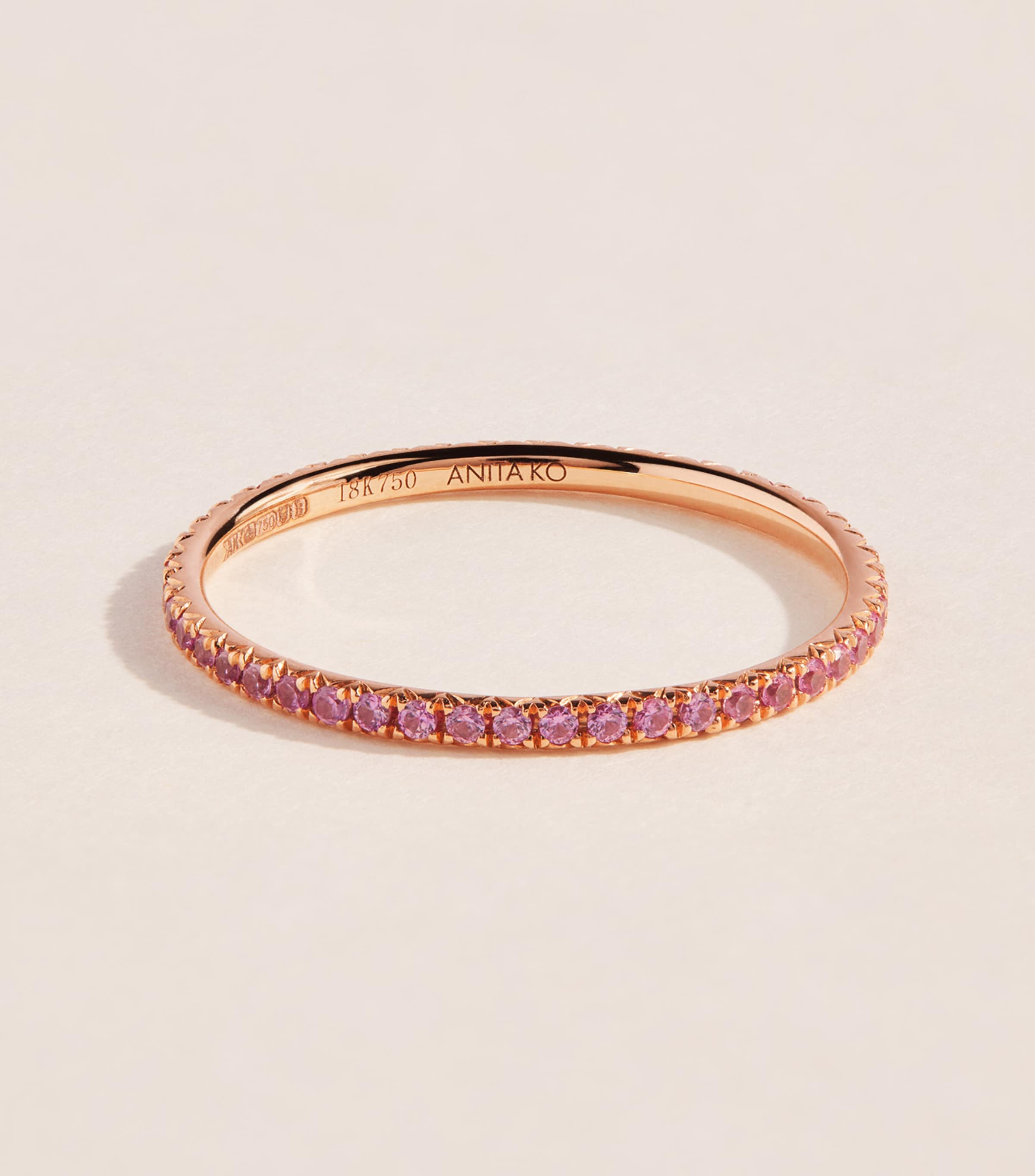 Anita Ko Rose Gold and Sapphire Eternity Ring Rose Gold