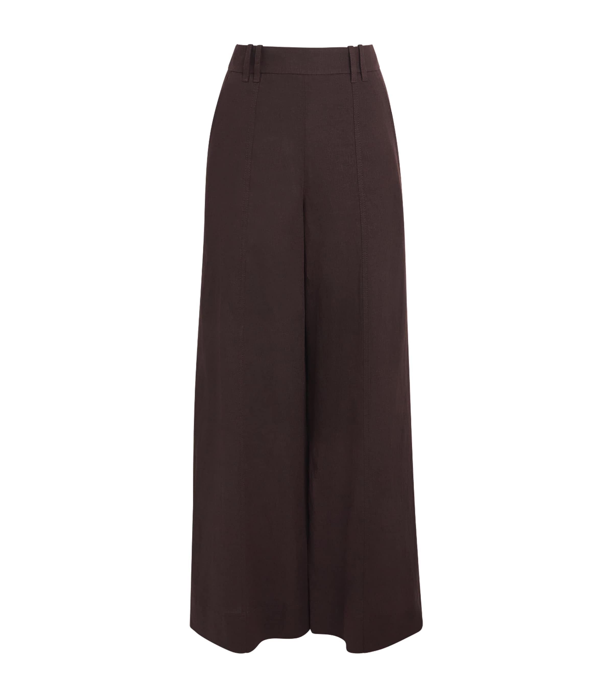 ME+EM Womens Wide-Leg Trousers Cocoa Brown