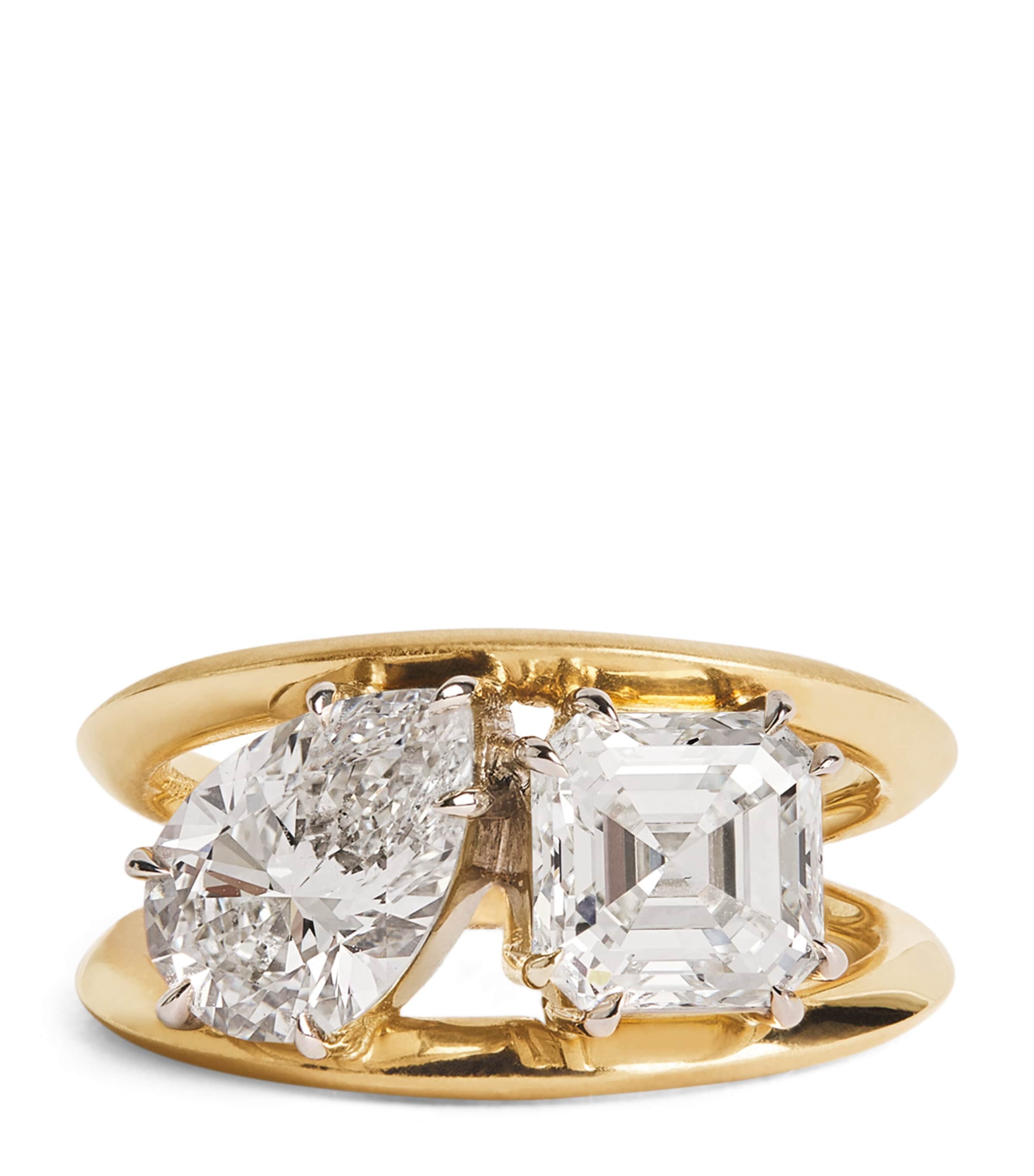 Yellow Gold and Diamond Sadie Ring (Size 6.5)