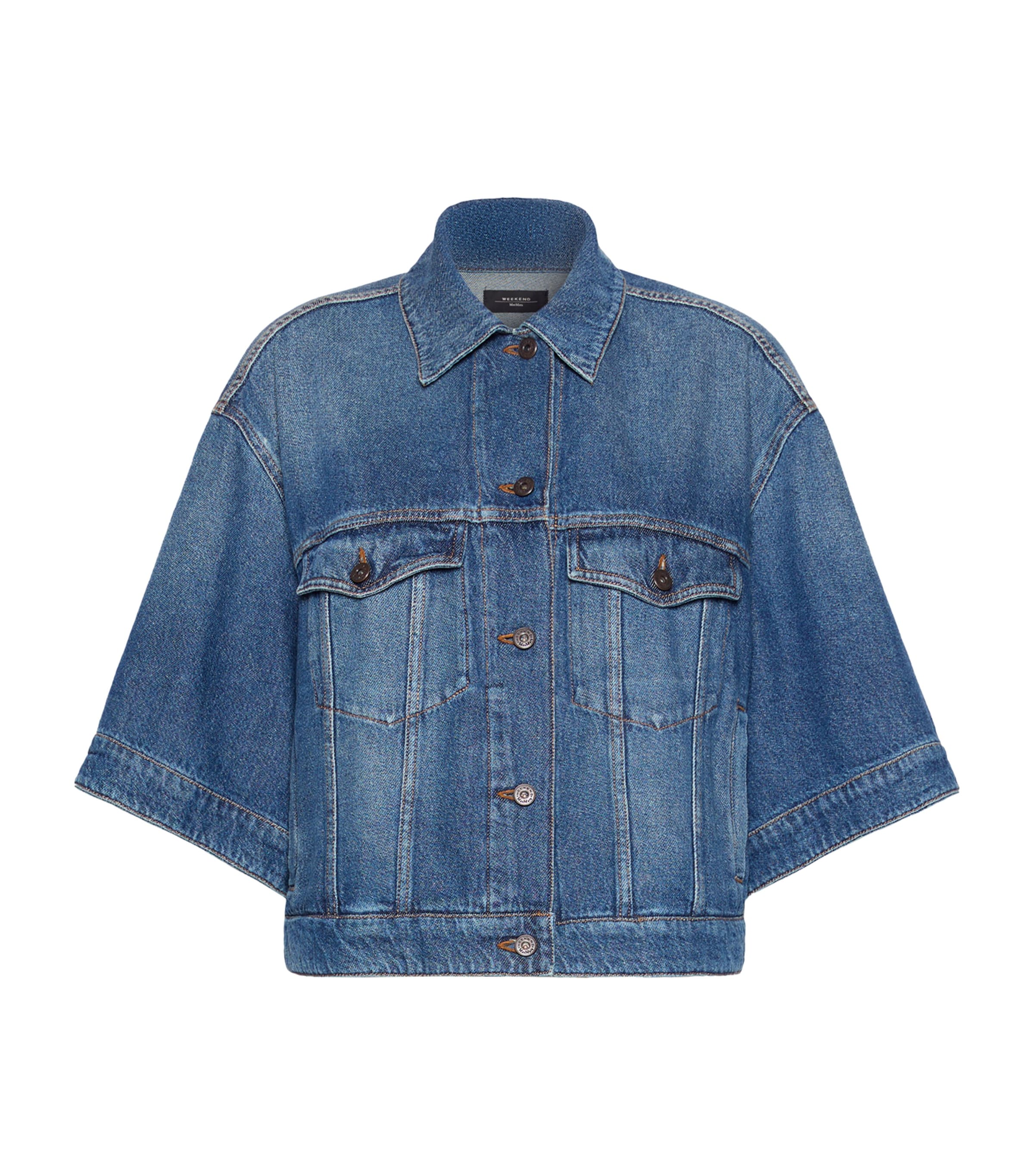 Weekend Max Mara Womens Structured Denim Shirt Navy