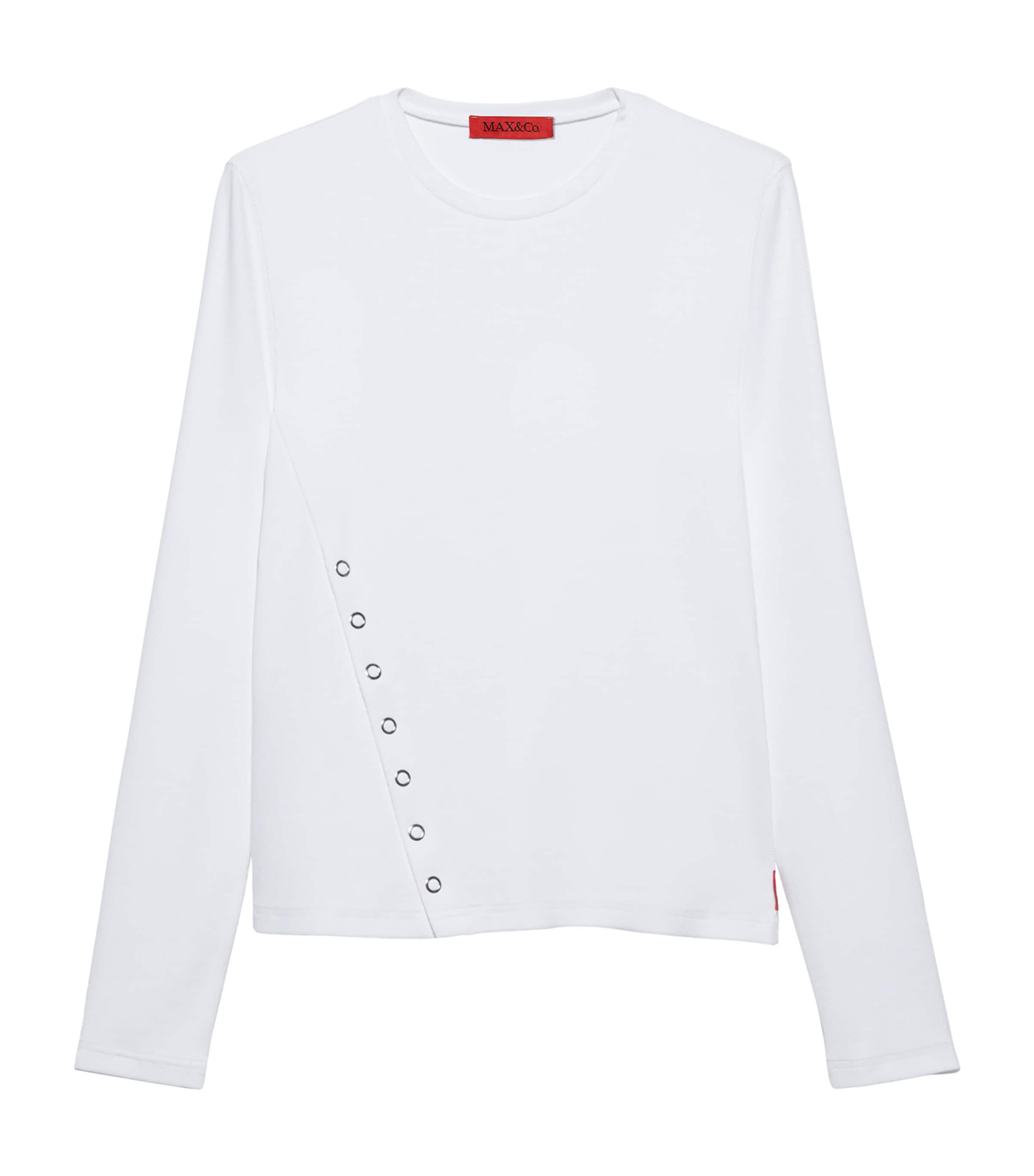 Jersey Asymmetric Long-Sleeve T-Shirt