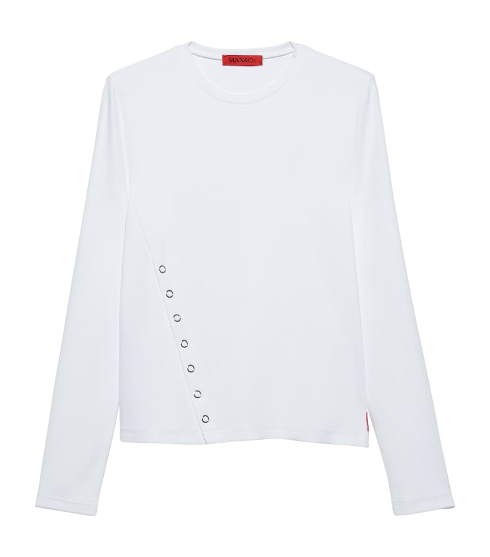 Jersey Asymmetric Long-Sleeve T-Shirt