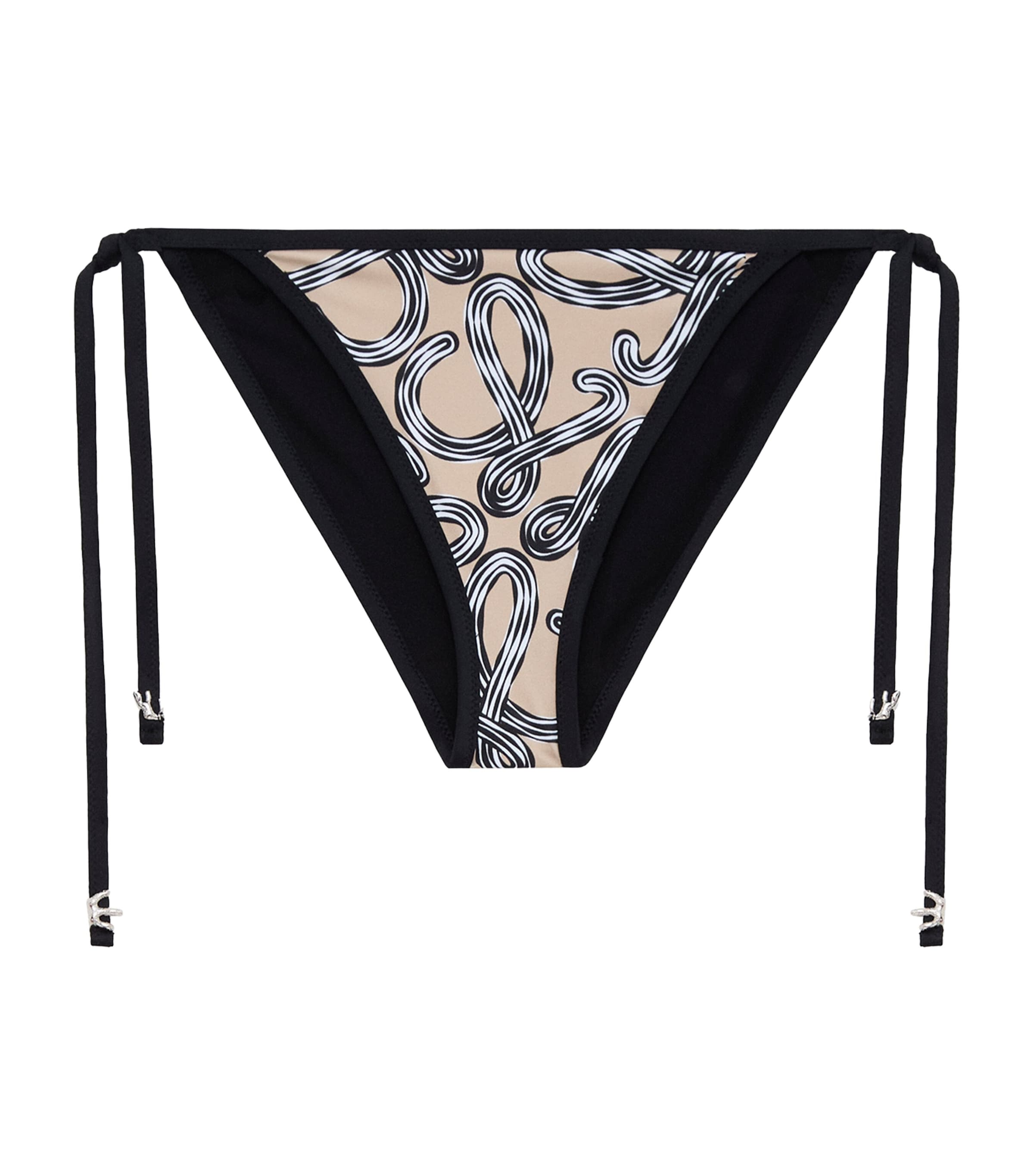 LOEWE Womens x Paula’s Ibiza Anagram Bikini Briefs Beige/black