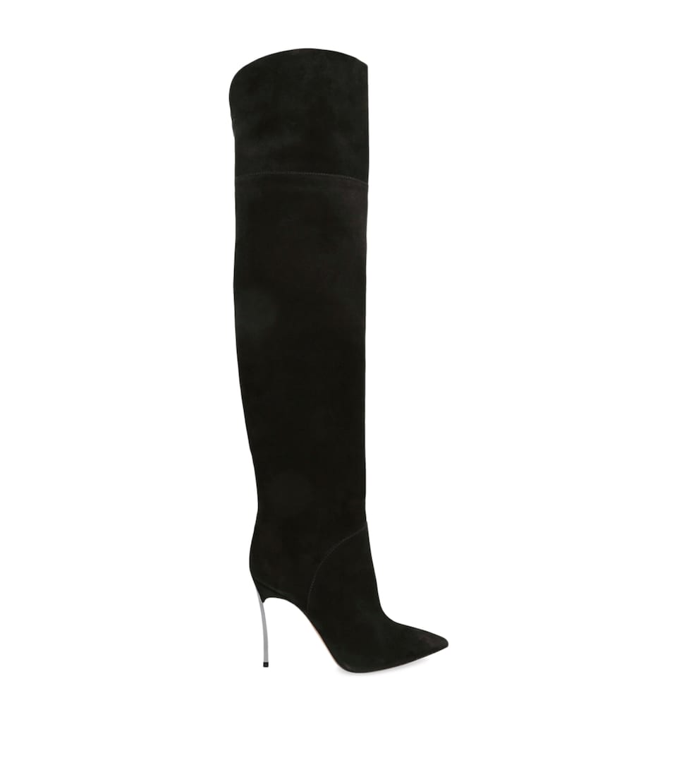 Suede Blade Over-The-Knee Boots 100