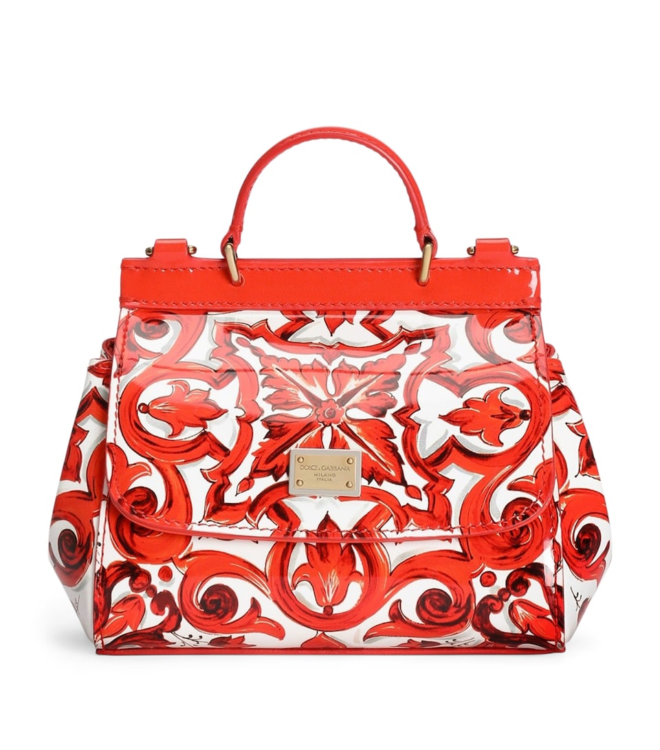 Dolce&Gabbana Kids Calfskin Majolica Shoulder Bag Maiolica Ora