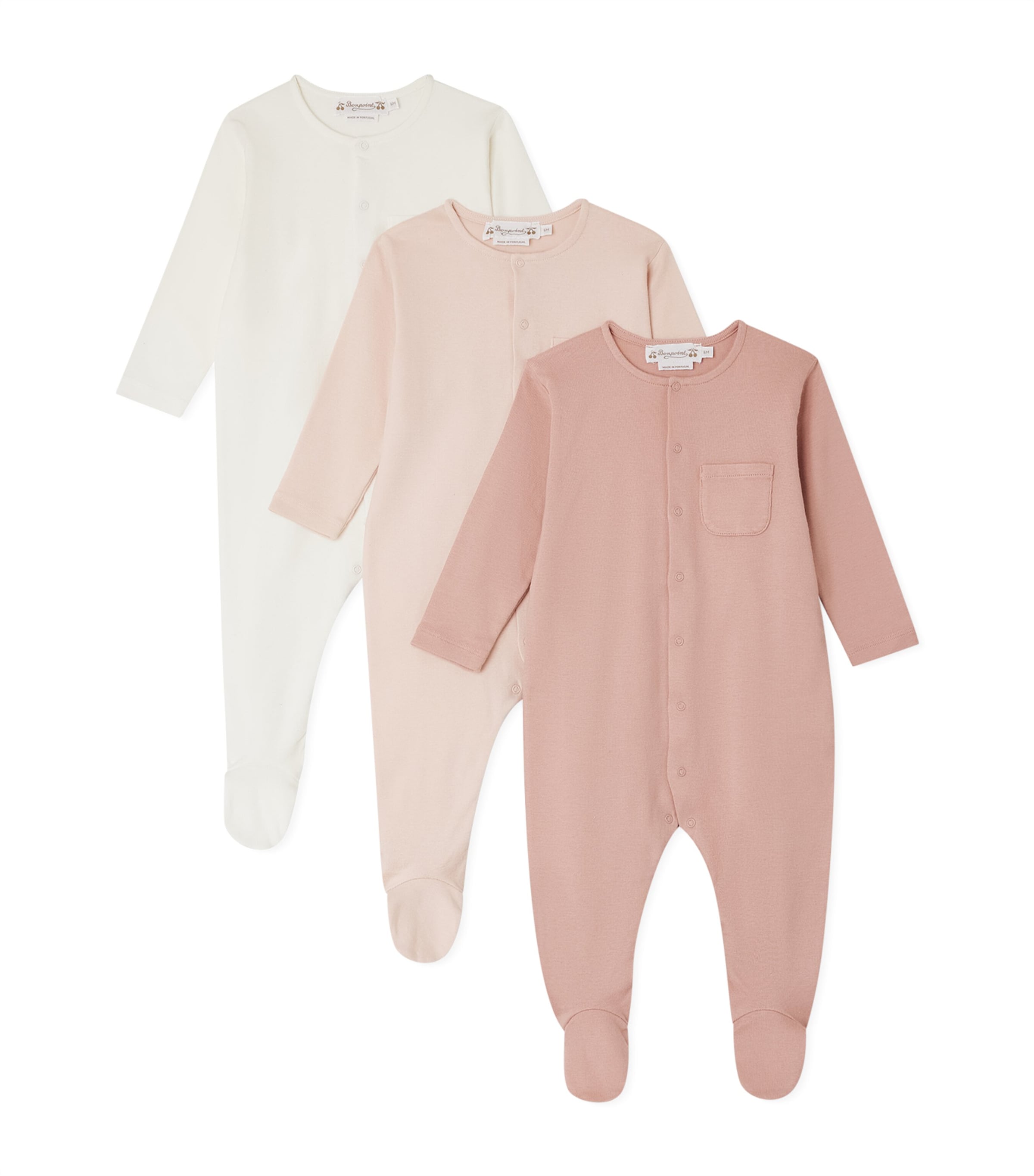 Bonpoint Cotton Cosima Pyjama Set (1-18 Months) Rose Fane