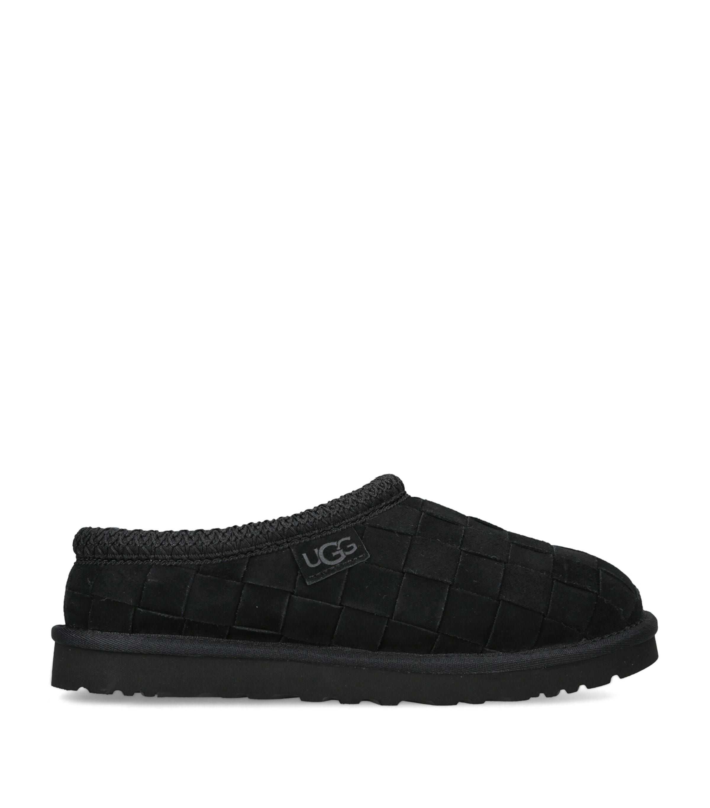 UGG Suede Tasman Woven Slippers Black