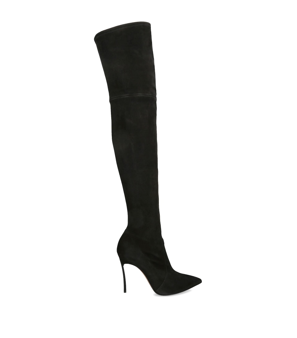 Suede Blade Over-The-Knee Boots 100