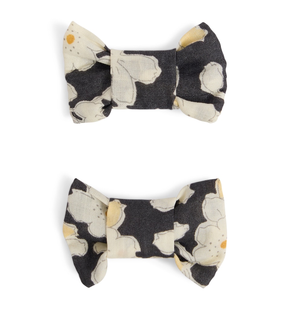 Cotton Floral Hair Clips