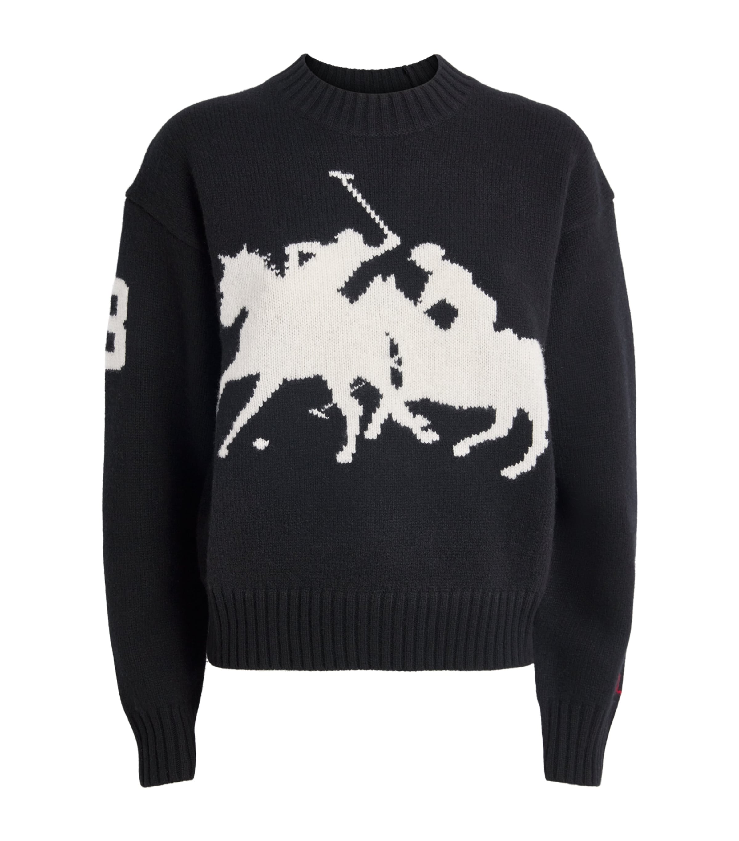 Wool Polo Intarsia Sweater