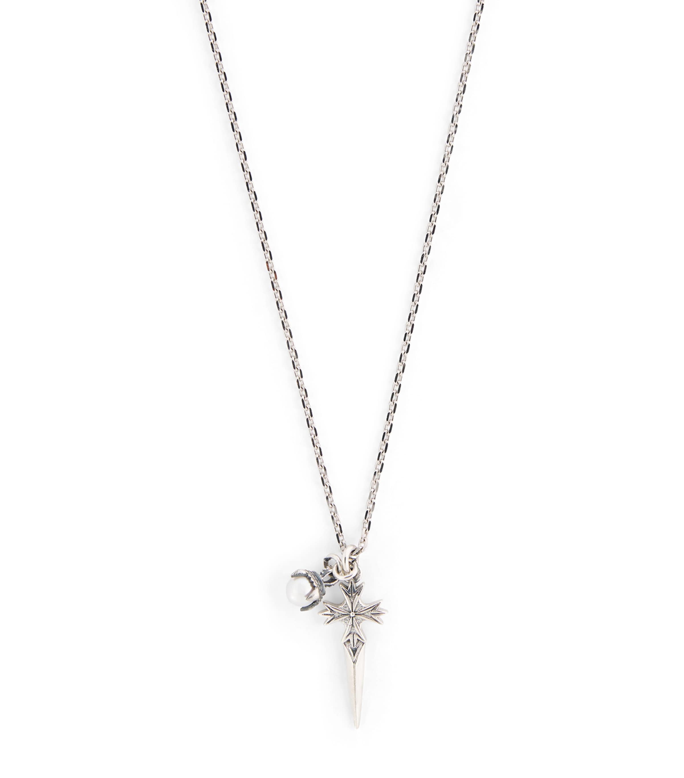 Sterling Silver and Freshwater Pearl Pugnale Necklace